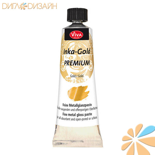 Краска-паста металлик Viva-Inka-Gold Premium, цвет 901 золото, 40 г