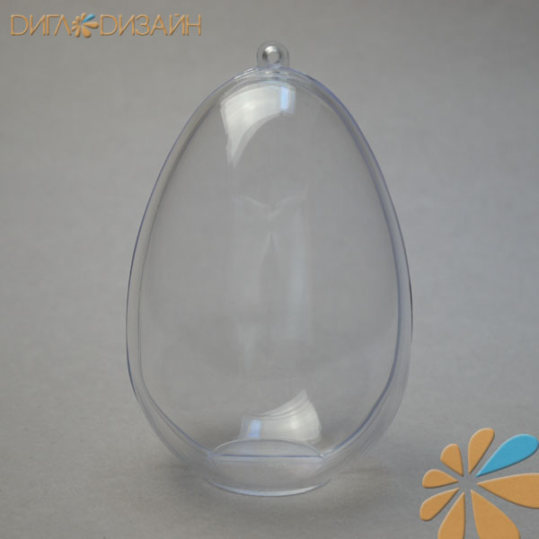 Фигурка из пластика, арт. EI105-00, яйцо на подвесе, скошенное дно, 10 см