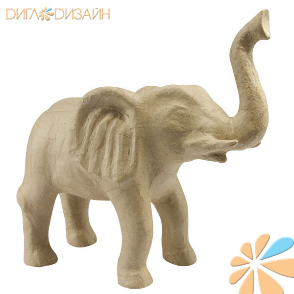 Decopatch MA006, слон (12*30*28)см, фигурка из папье-маше