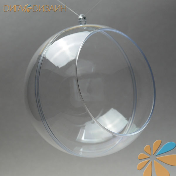 Фигурка из пластика, арт. KUF120-00, шар с окном, 12 см