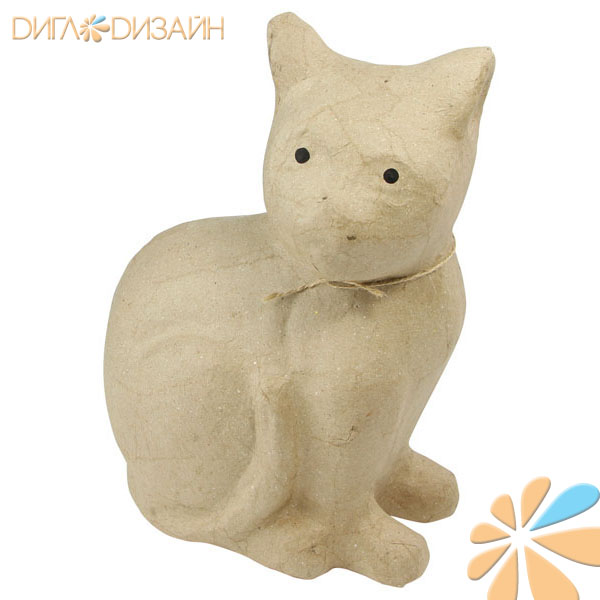 Decopatch MA002, кошка сидит (21*11*25)см, фигурка из папье-маше