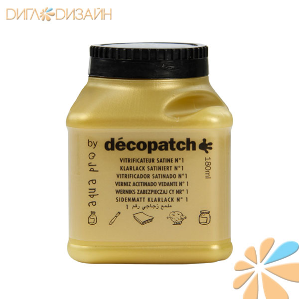 Decopatch VA180B, №1 Aquapro Satine, 180 мл, лак защитный сатин