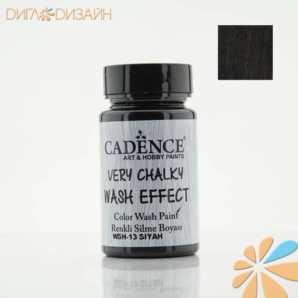 Very Chalky Wash Effect меловая краска полупрозрачная матовая шелковистая финишная, 90 мл, цвет 13 черный