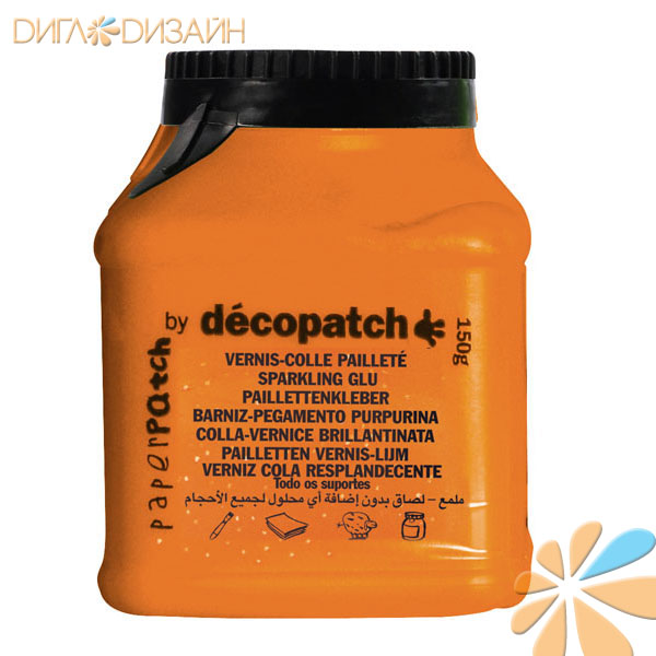 Decopatch PP150PAIL, клей-лак блестки, 150 гр