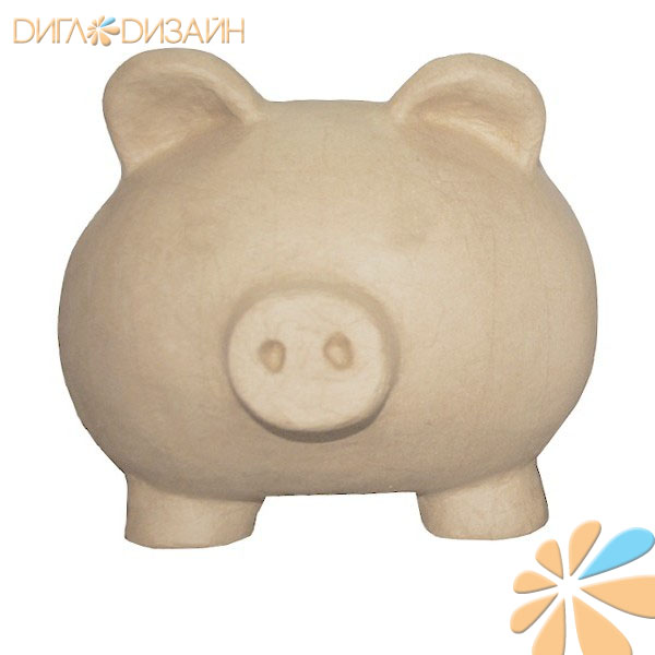 Decopatch SLA01, свинья -копилка (48*35,5*29)см, фигурка из папье-маше