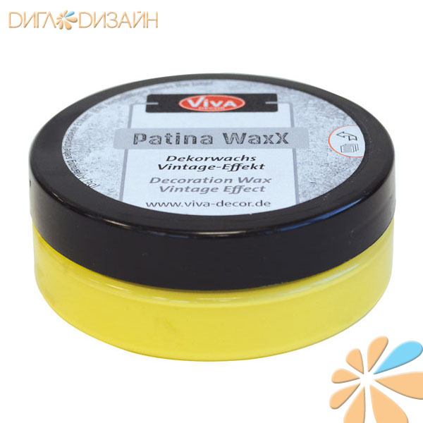 Краска-паста на основе воска Viva-Patina-WaxX 200 желтый, 50мл