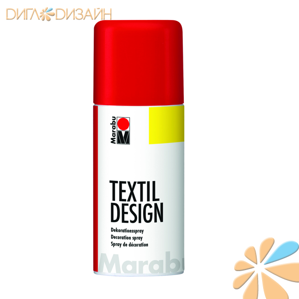 Краска аэроз. д/ткани Marabu-Textil Design, цвет 031 красный, 150 мл