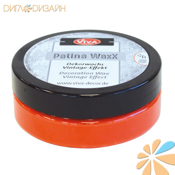 Краска-паста на основе воска Viva-Patina-WaxX 401 коралловый, 50мл